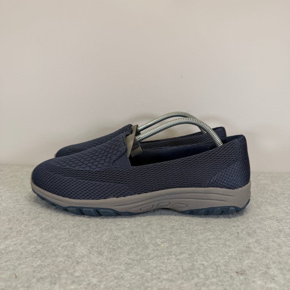 Skechers Shoes Womens Size 8 Relaxed Fit Navy Blue Mesh Slip On Walking 158380